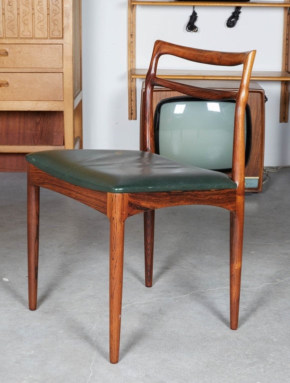 Danish Rosewood Dining Room Chairs by Rosengren Hansen, Set of Six