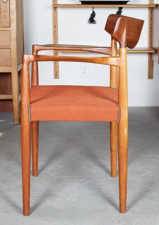 Oiled Teak Armchairs by Knud Faerch, Pair For Sale