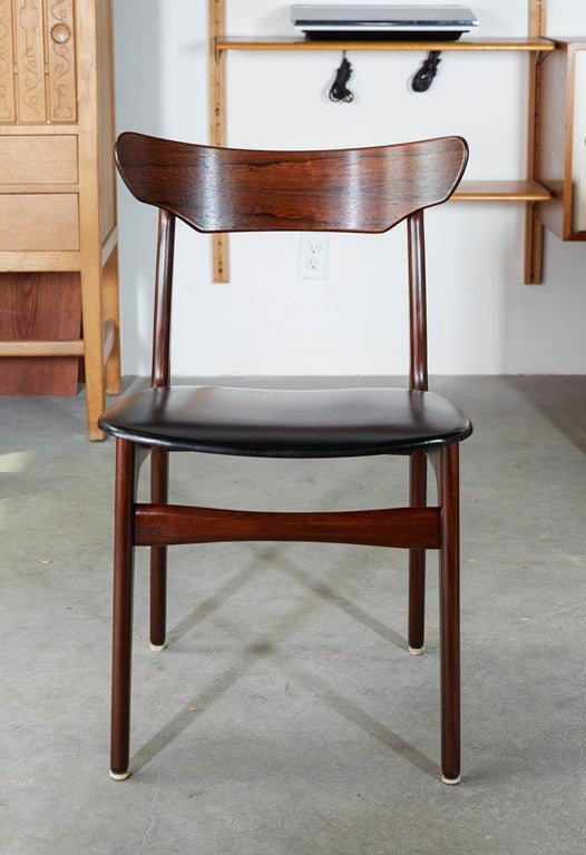 Mid-20th Century Danish Rosewood Dining Chairs, Set of Six
