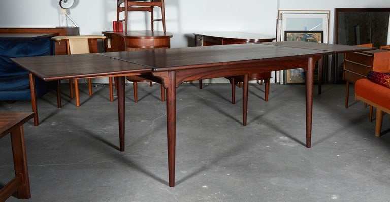 Danish Expandable Dining Table by Omann Jun Rosewood