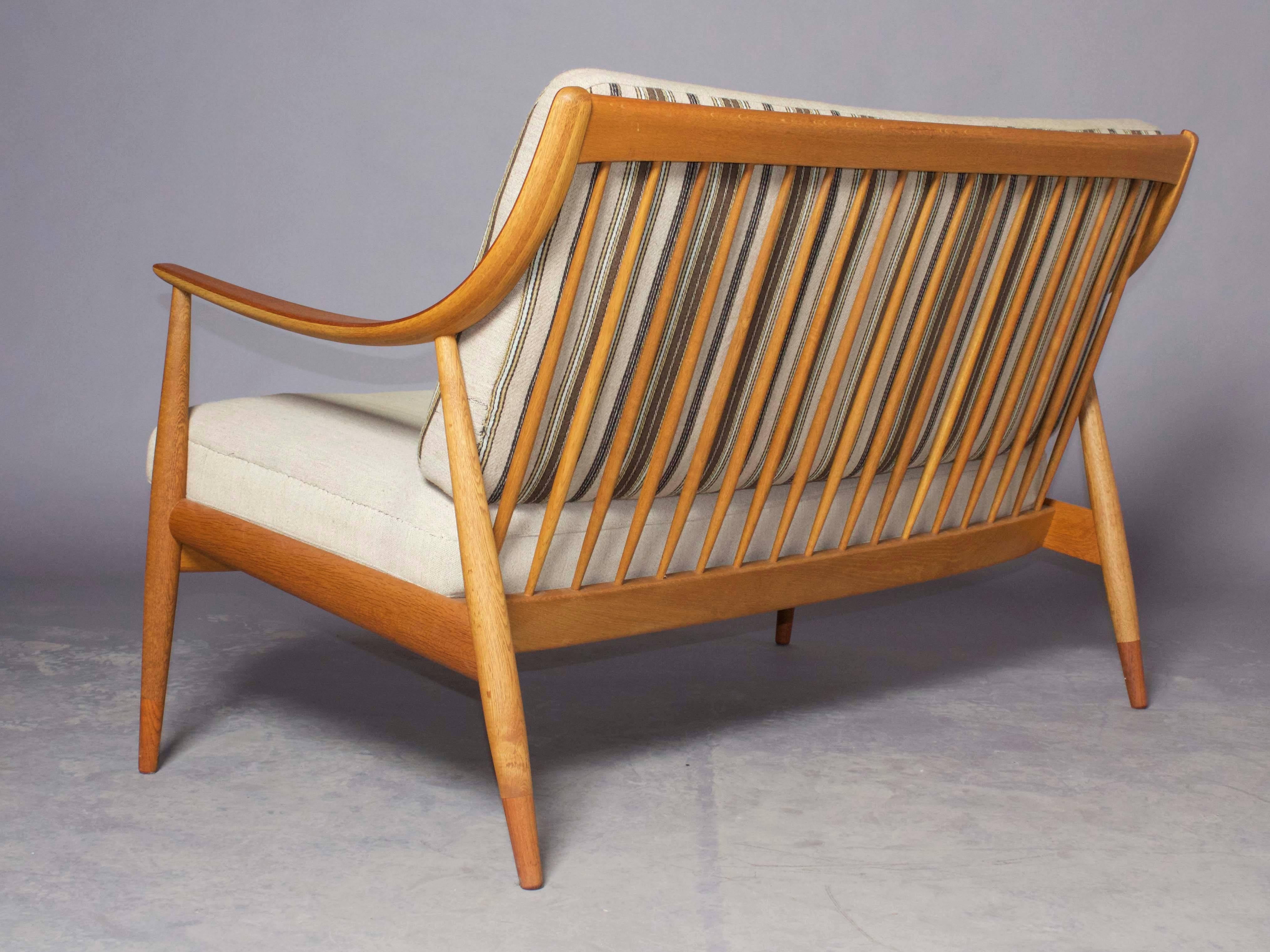 Scandinavian Modern Love Seat #147 by Hvidt and Molgaard for France & Sons