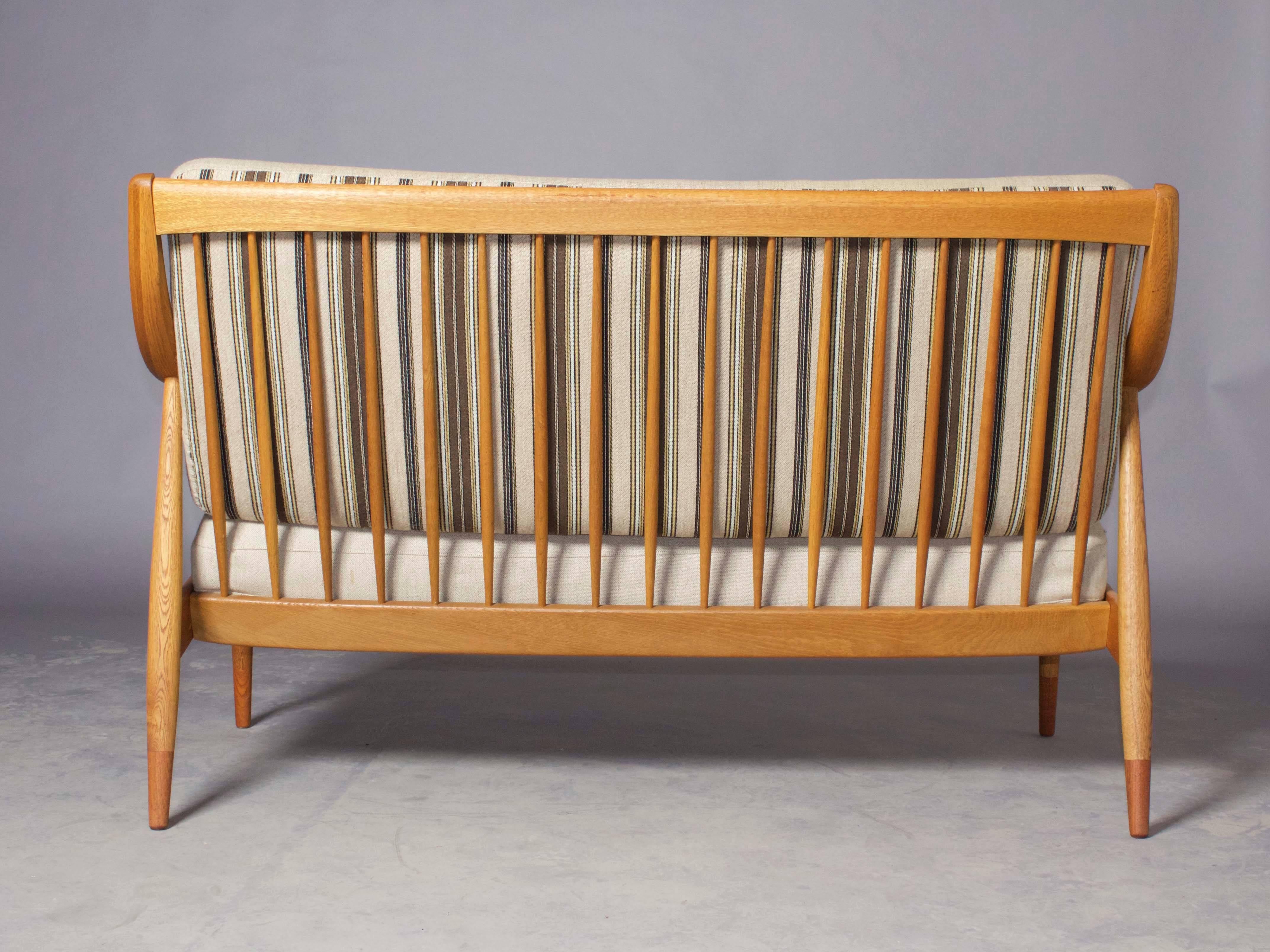 Oiled Love Seat #147 by Hvidt and Molgaard for France & Sons