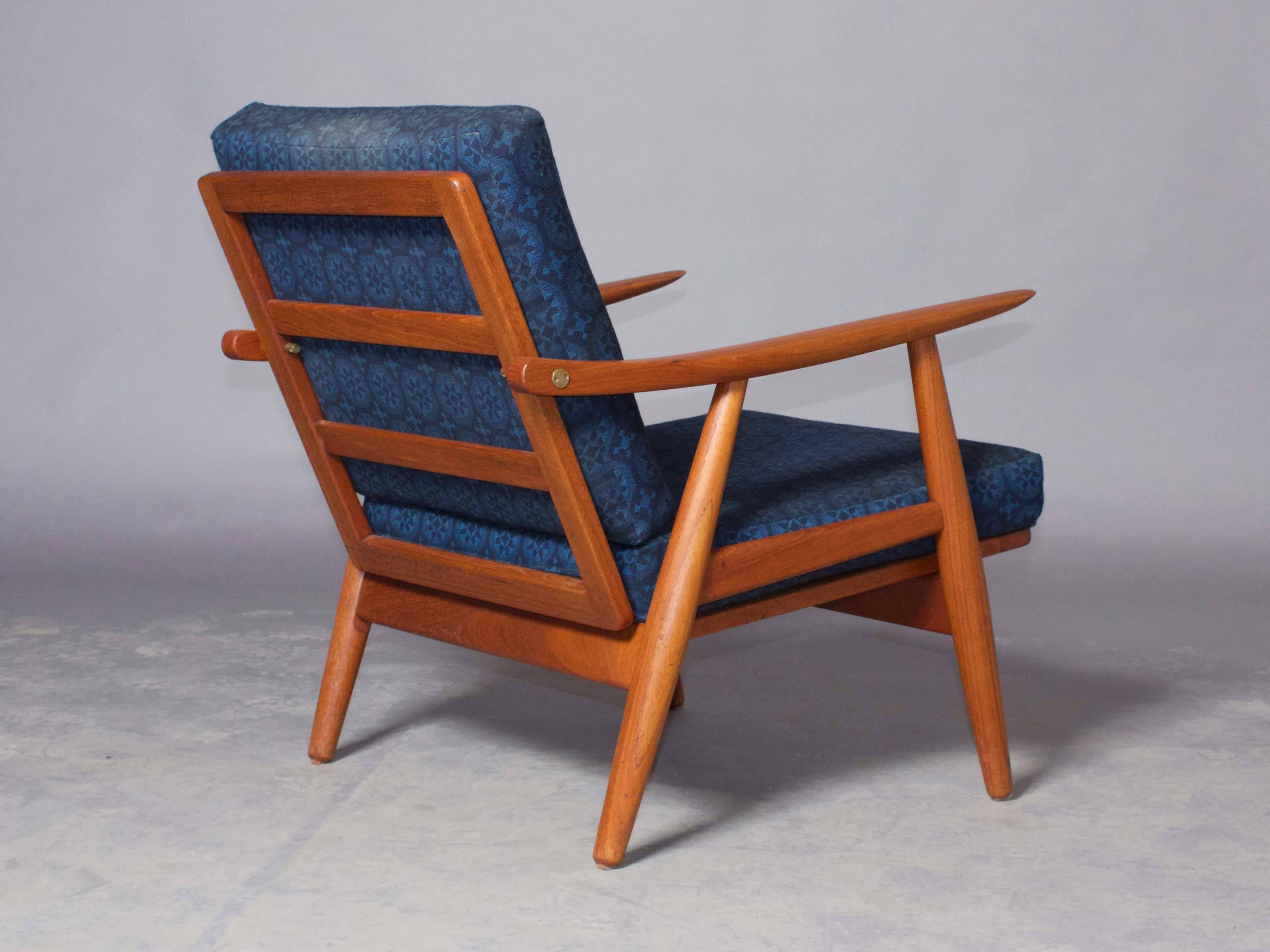 Danish Hans Wegner GE-260 Teak Lounge Chair