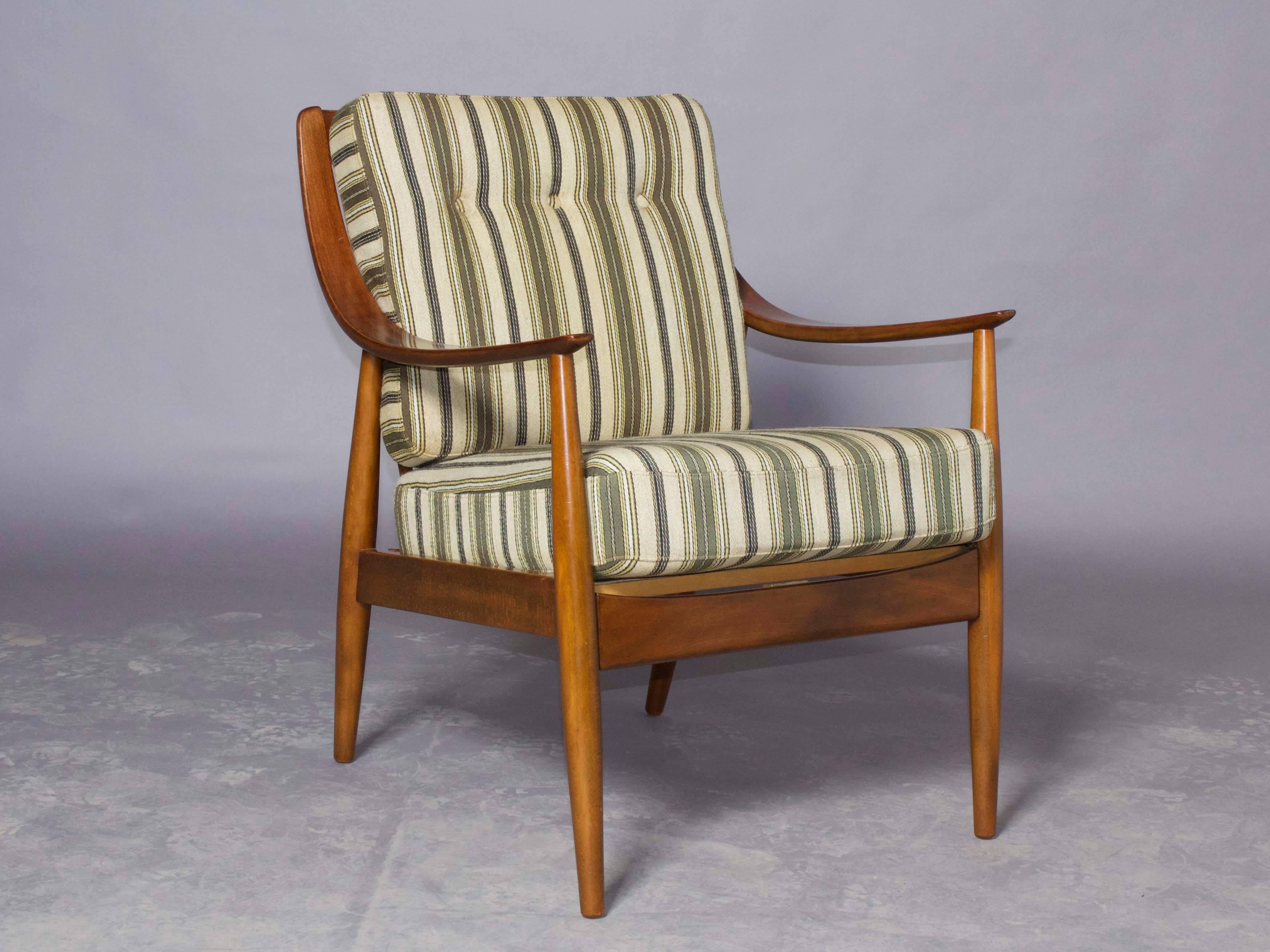 Oiled Hvidt and Molgaard Armchair Model FD-146 in Mahogany For Sale
