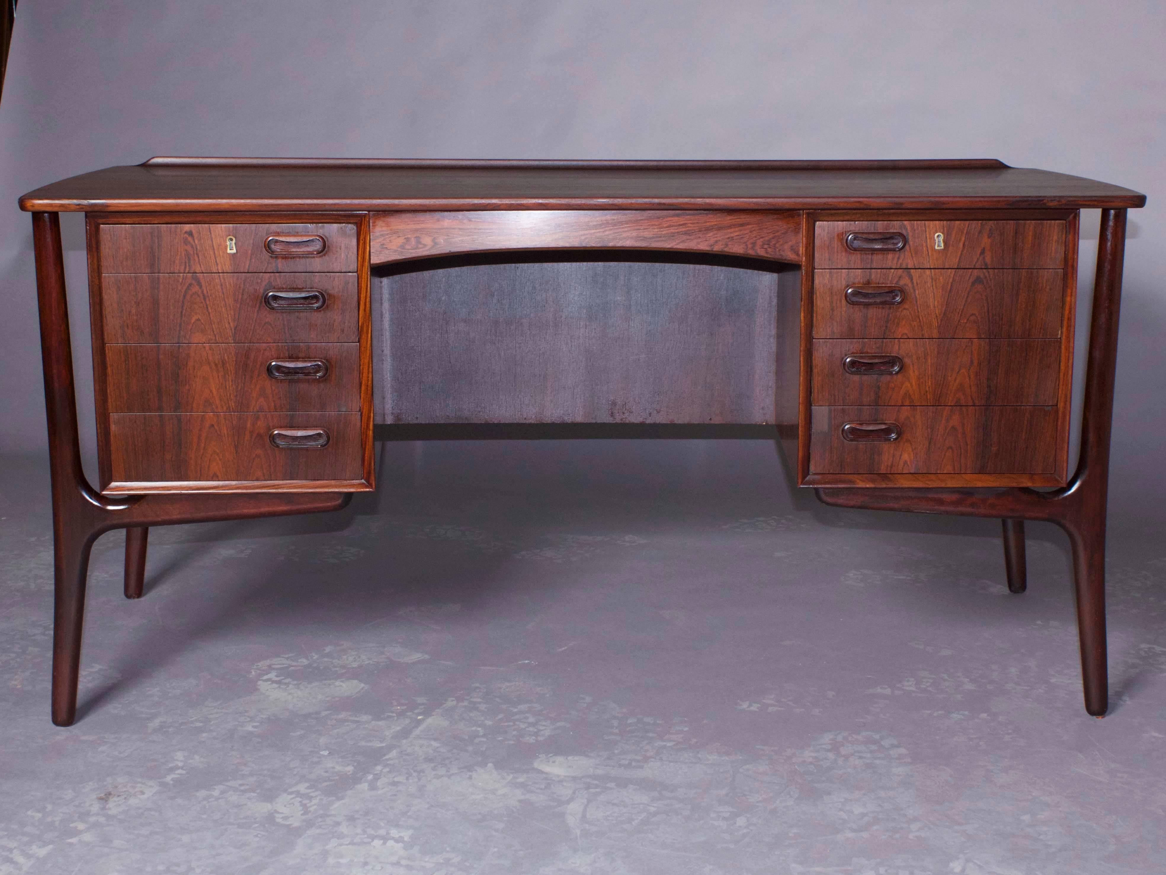 Scandinavian Modern Mid Century Executive Desk by Svend Madsen