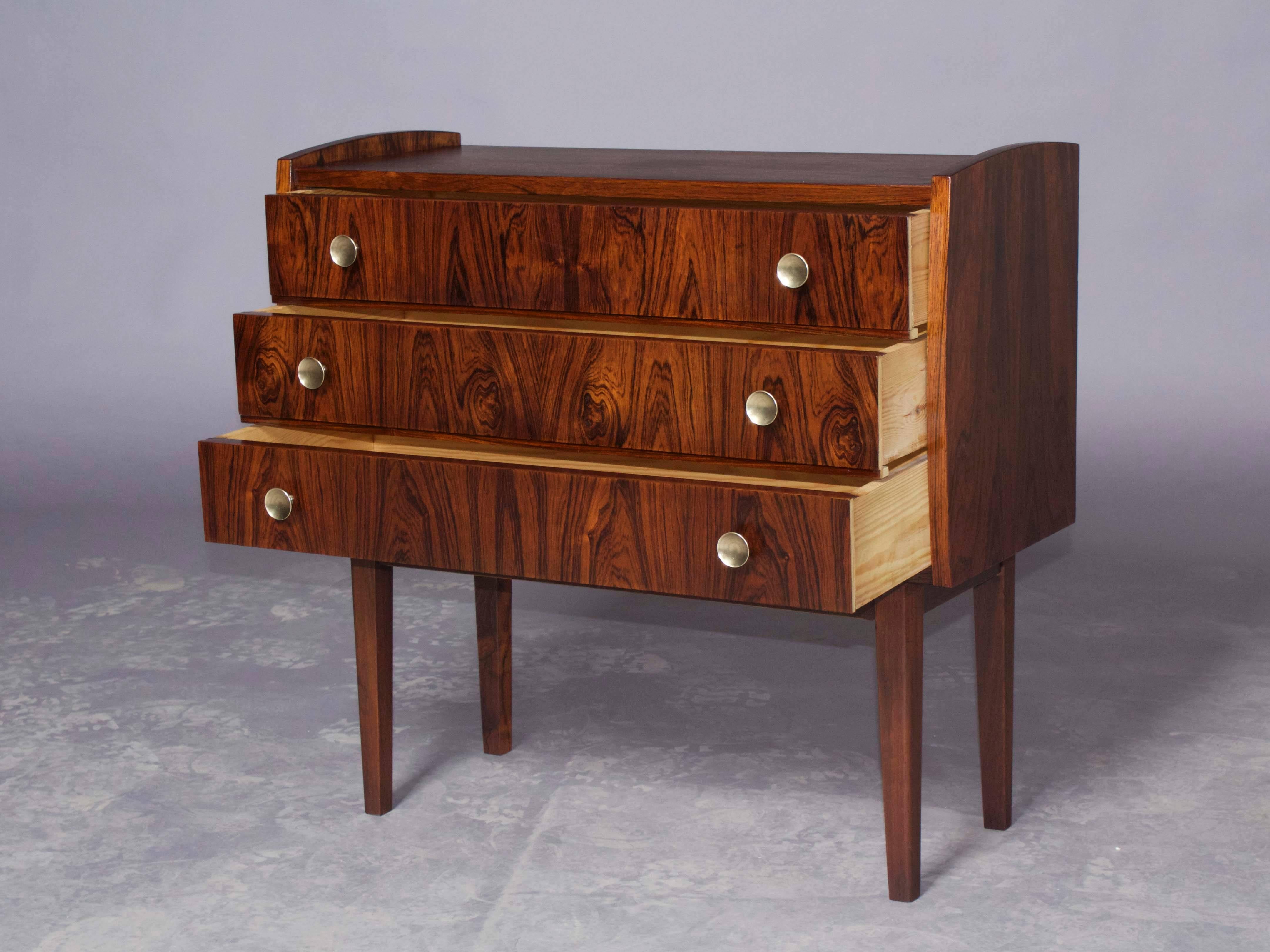 Rosewood Danish Night Stand In Excellent Condition For Sale In New York, NY