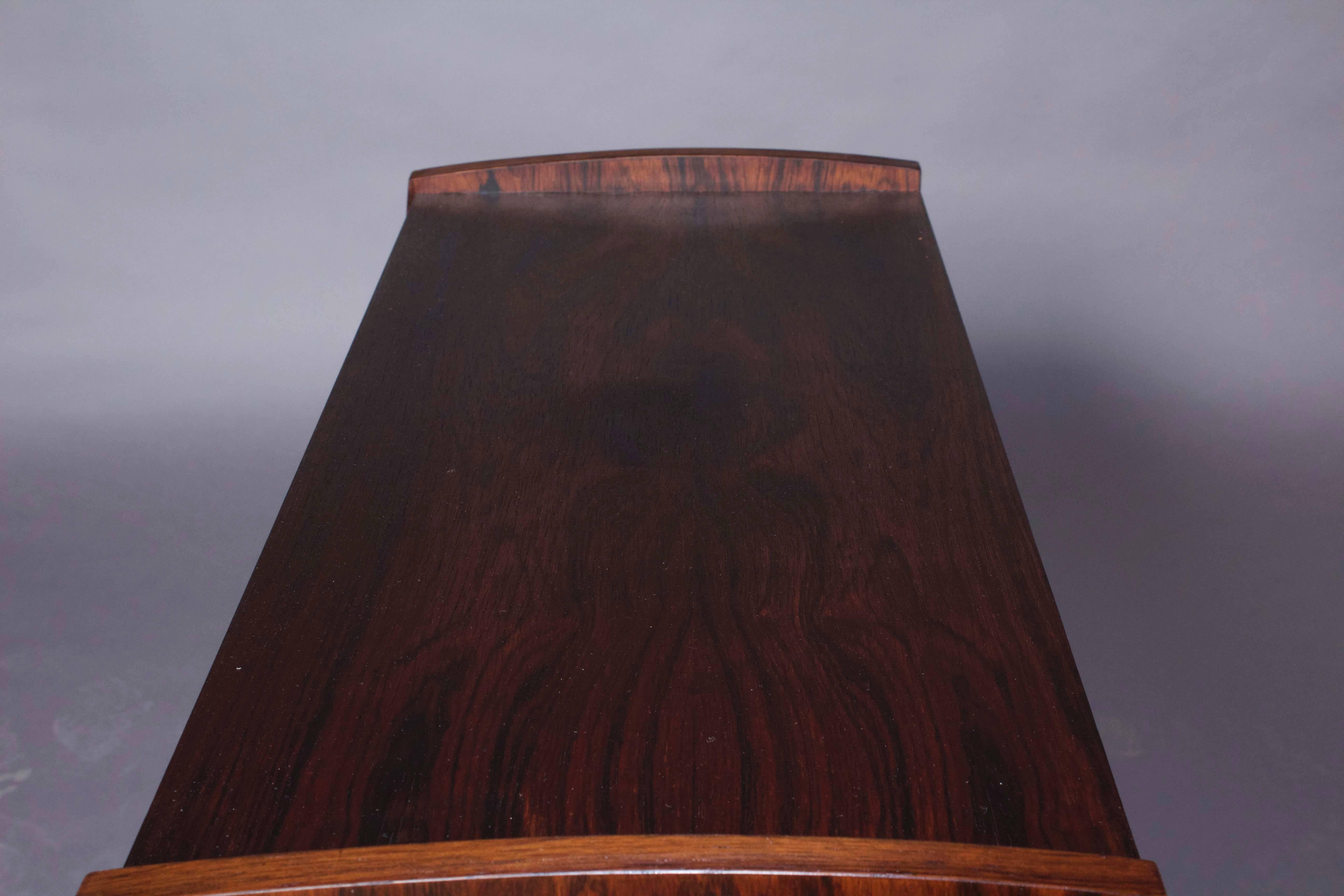 Oiled Rosewood Danish Night Stand For Sale