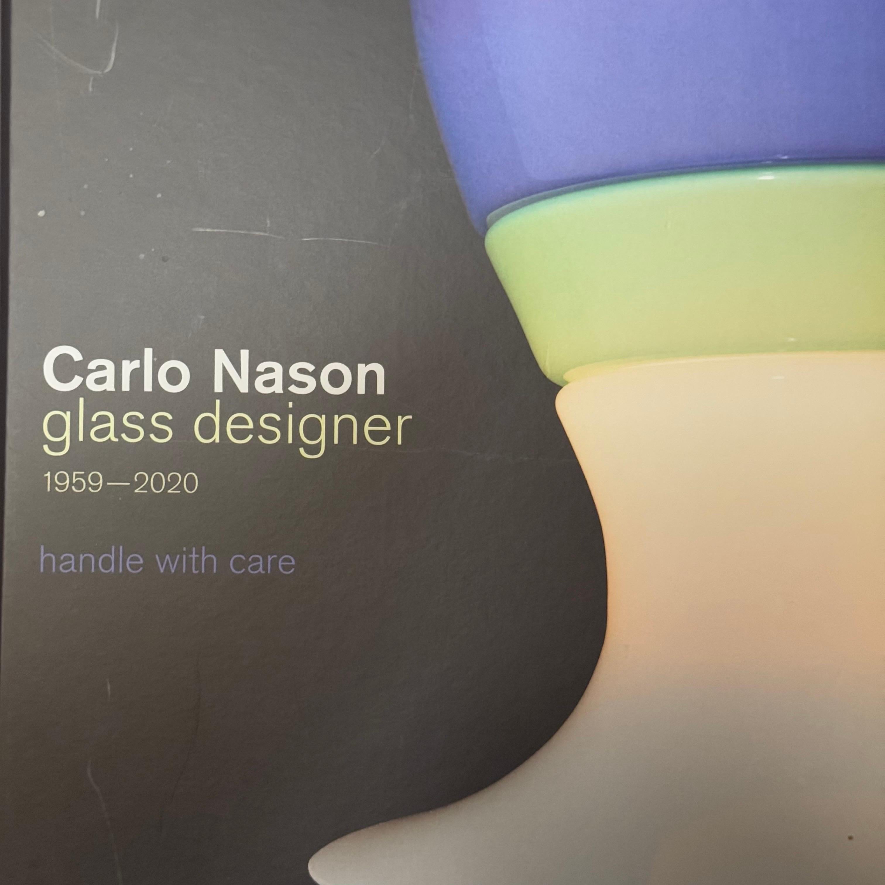 Carlo Nason Model LT328 Italian Table Lamp, Pulegoso Glass, 1970s, Labeled For Sale 14