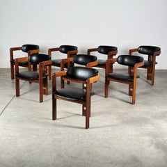 Grande set di otto sedie "Pamplona" di Augusto Savini per Pozzi, 1965