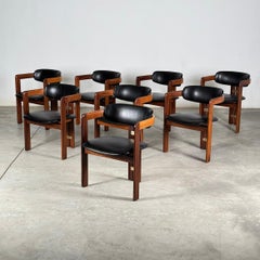 Grande set di otto sedie "Pamplona" di Augusto Savini per Pozzi, 1965