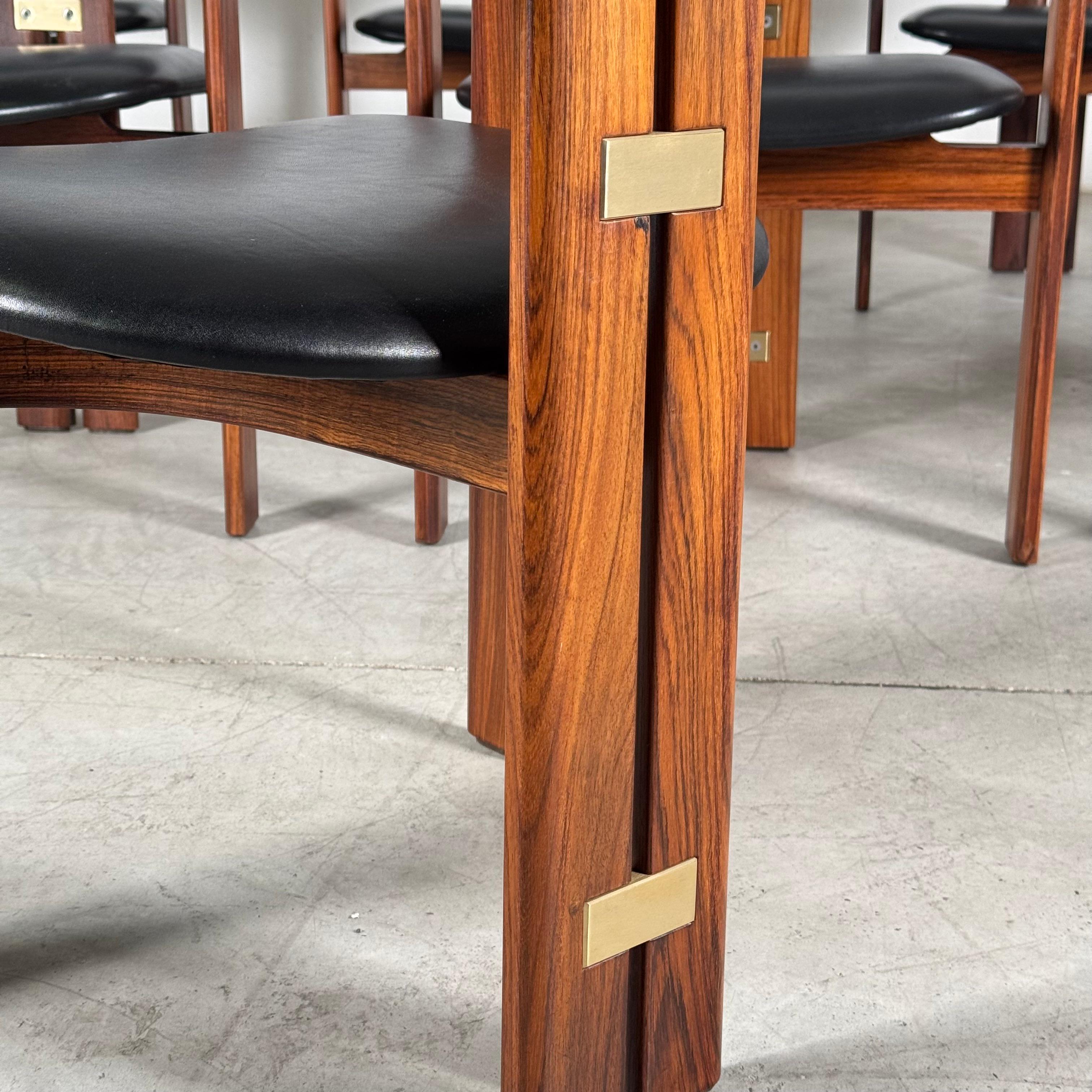 Großer Satz von acht „Pamplona“-Stühlen von Augusto Savini für Pozzi, 1965 im Zustand „Gut“ im Angebot in Brescia, Brescia