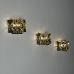Rare Set of 3 “Cubosfera” Wall Lights by Alessandro Mendini for Fidenza Vetraria