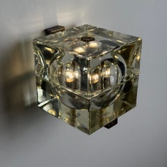 Rare Set of 3 “Cubosfera” Wall Lights by Alessandro Mendini for Fidenza Vetraria