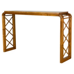 “HYLE” Contemporary Art Deco-MCM Inspired Cherrywood Console by FORME