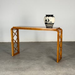 “HYLE” Contemporary Art Deco-MCM Inspired Cherrywood Console by FORME