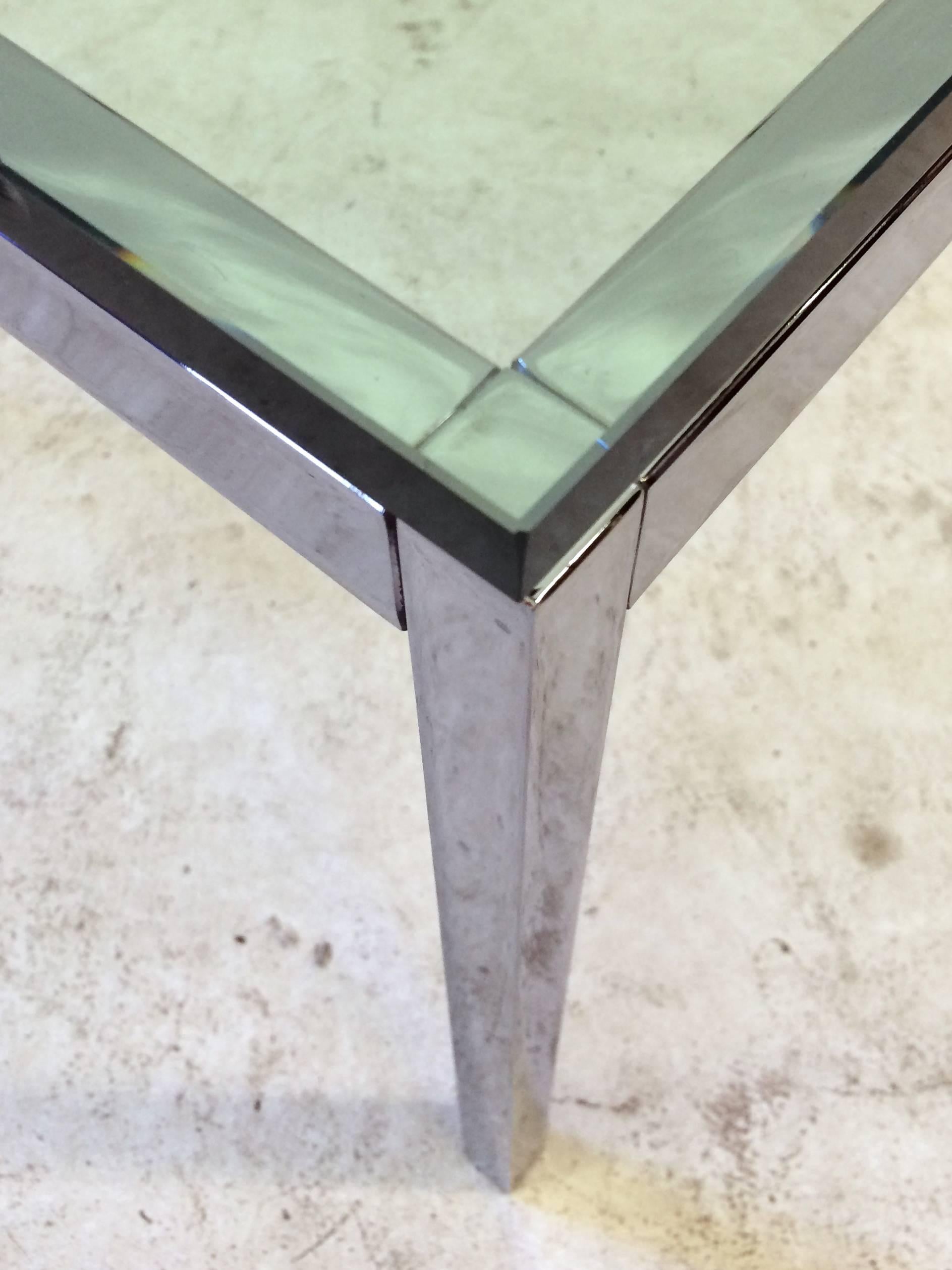 American Glass Top Florence Knoll Side Table