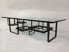 Brutalist Coffee Table in the Manner of Paul Evans