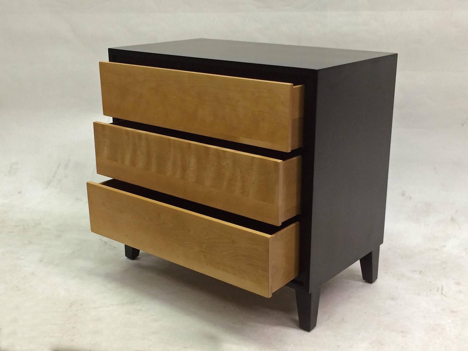 Mid-Century Modern Pair of Two-Tone Maple Wood Nightstands by Russel Wright