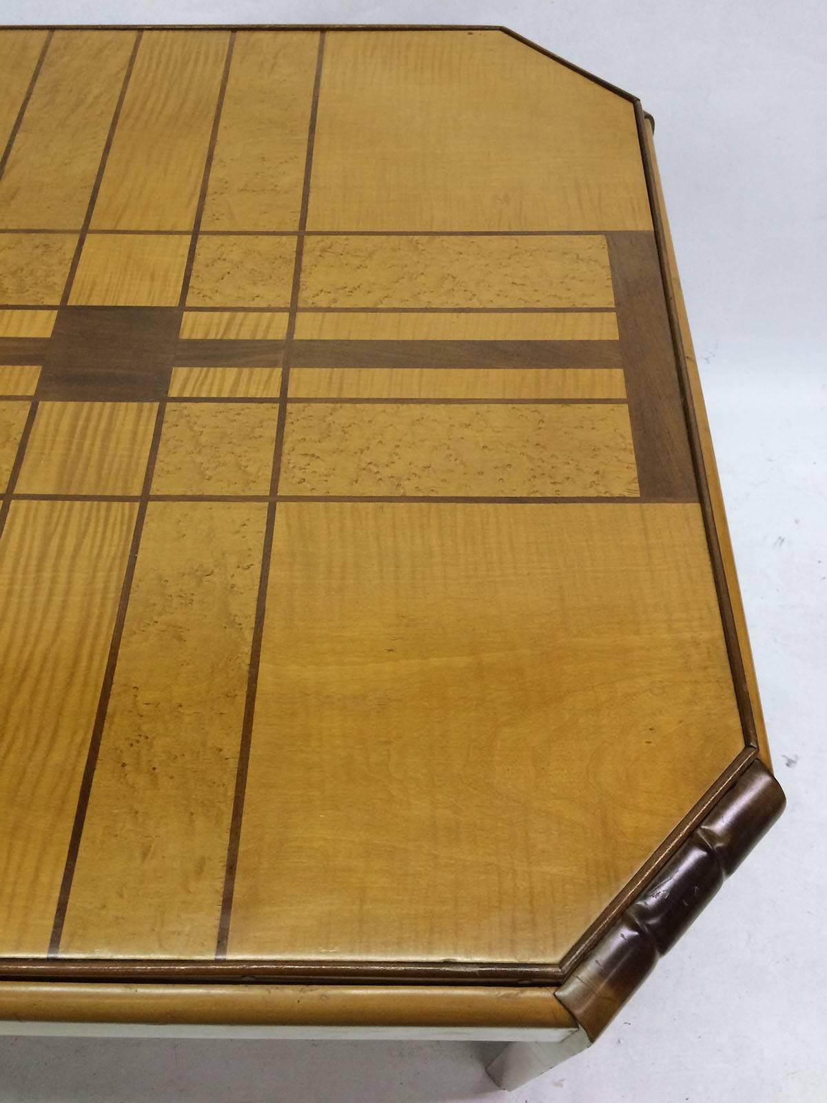 French Art Deco Game Table by Mercier Frères 1