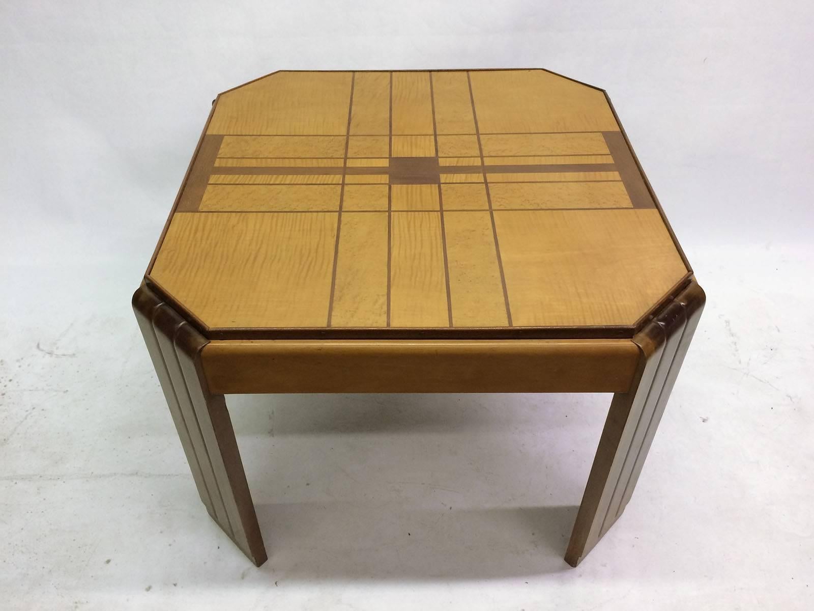 French Art Deco Game Table by Mercier Frères In Excellent Condition In Pasadena, CA