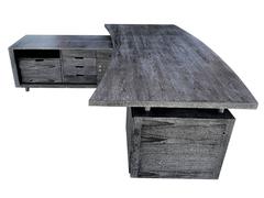 Mid-Century Executive Desk with Return