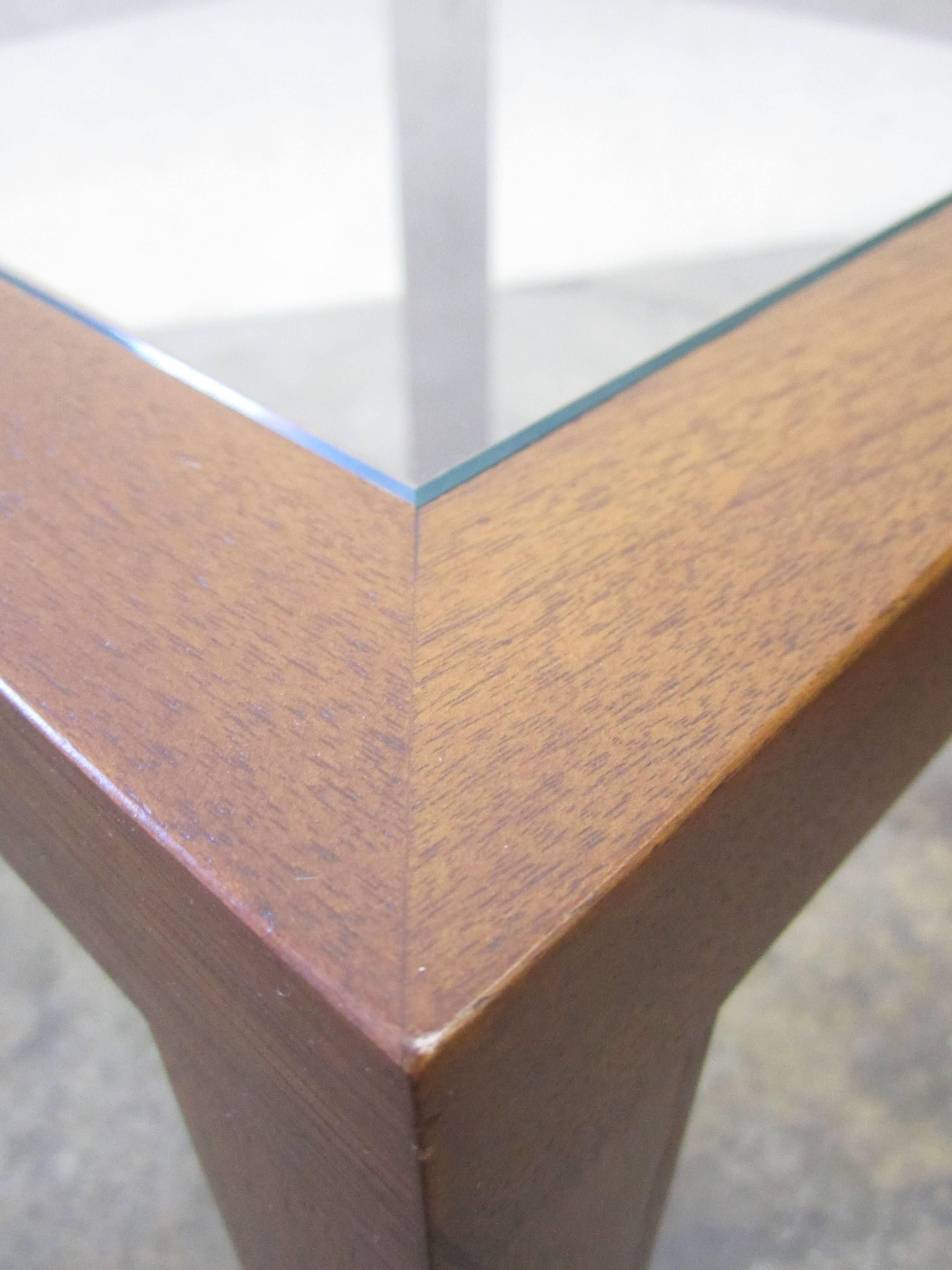 Walnut Side Tables by John Keal for Brown Saltman In Excellent Condition In Pasadena, CA