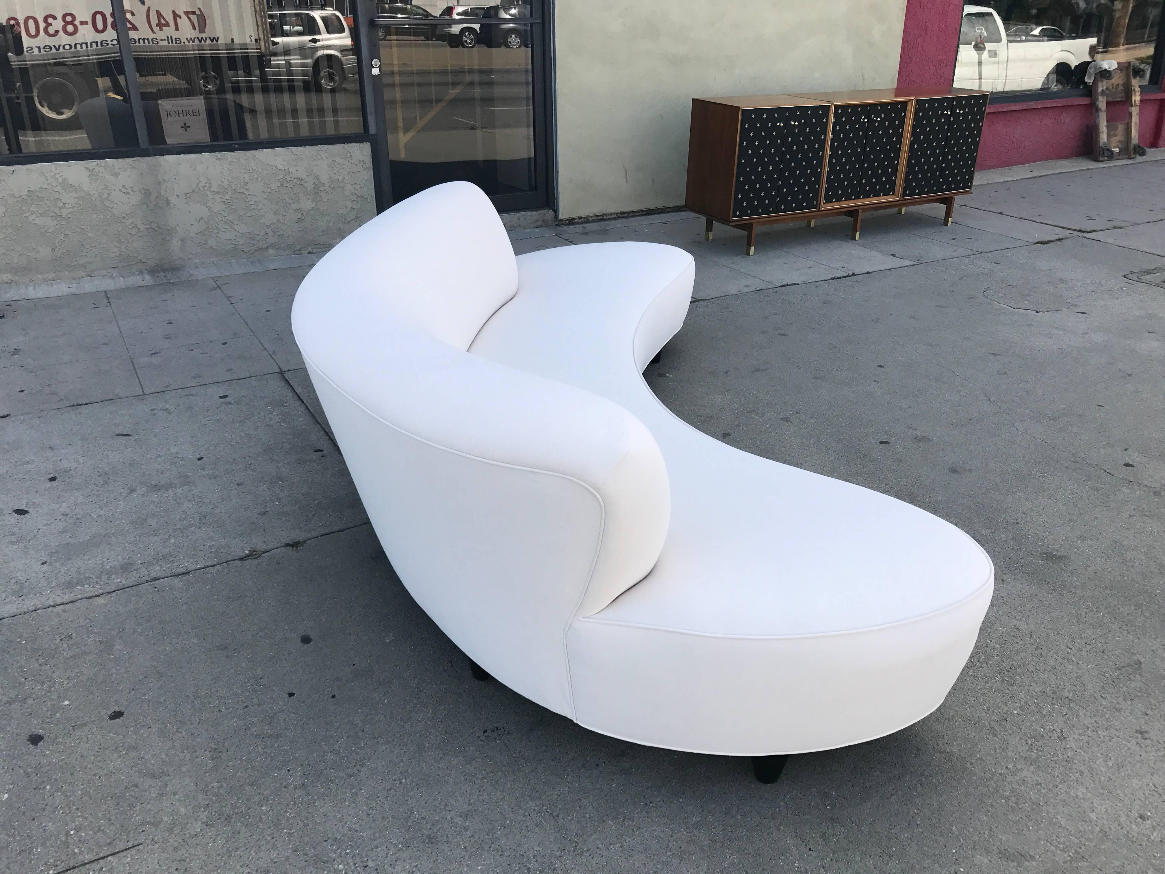 American White Vladimir Kagan Freeform Sofa by Modernica