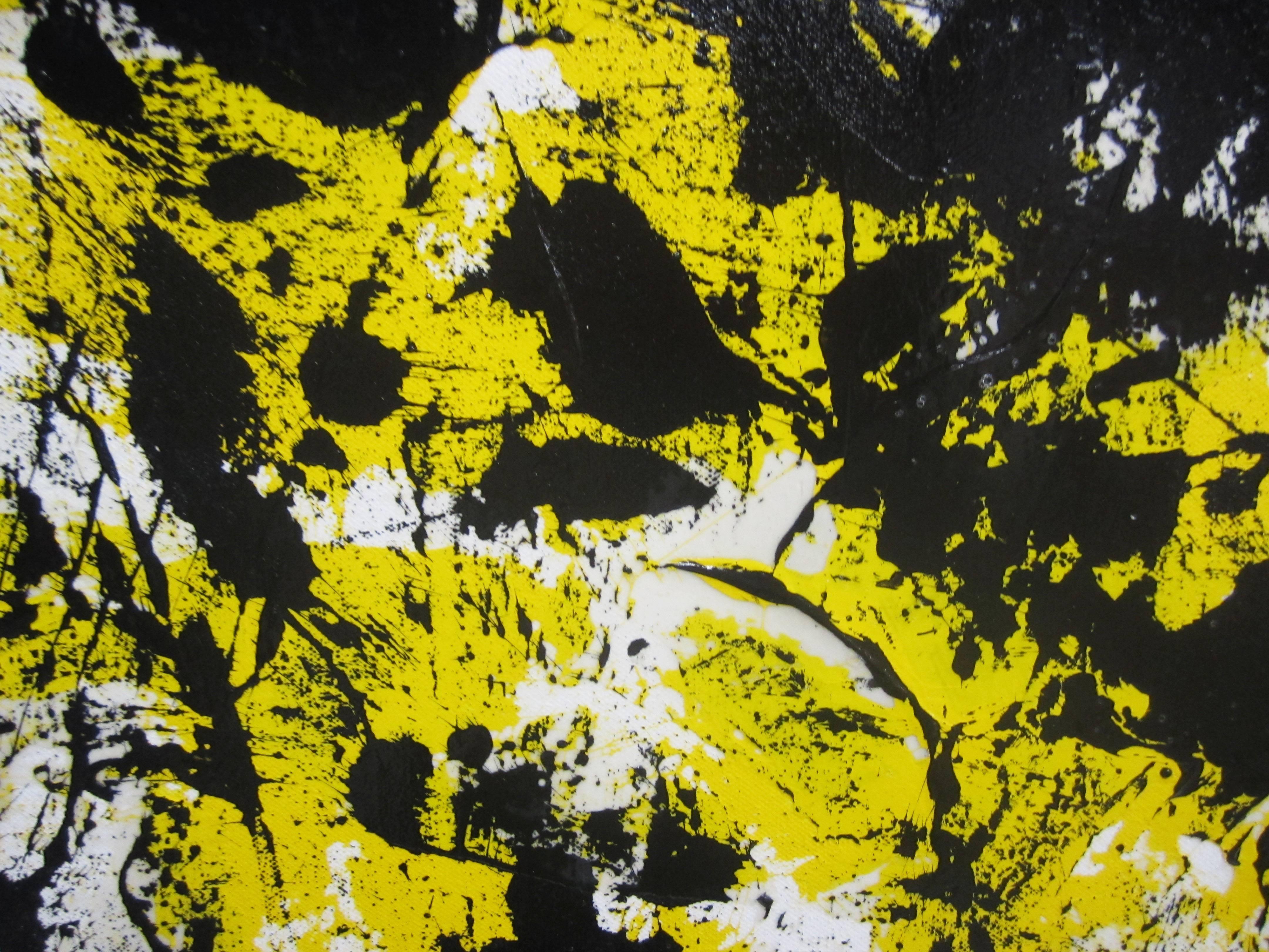 Americano Quadro Mandala di Gerald Campbell in giallo in vendita