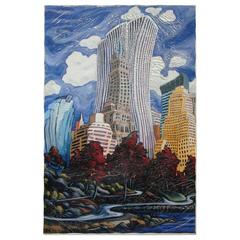 Cityscape Painting on Canvas