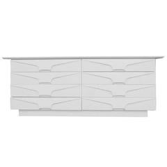 Sleek White Lacquered Chest of Drawers 10