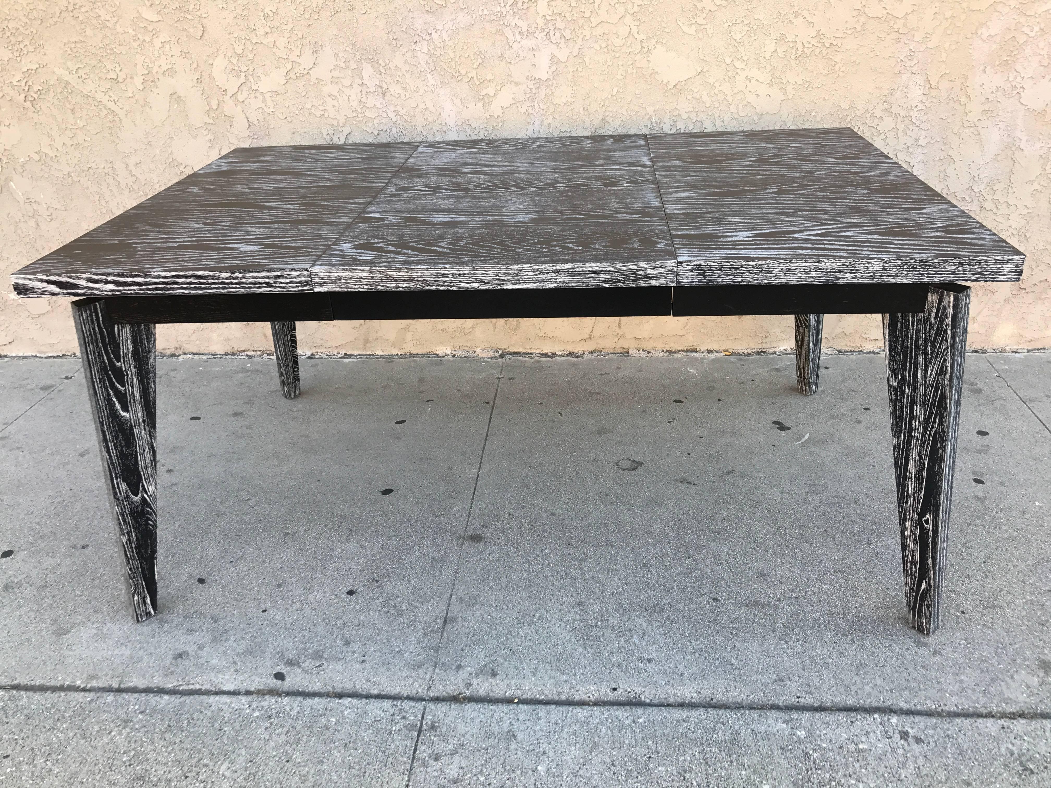Square Extendable Table on the Style of Jean Prouve In Excellent Condition In Pasadena, CA