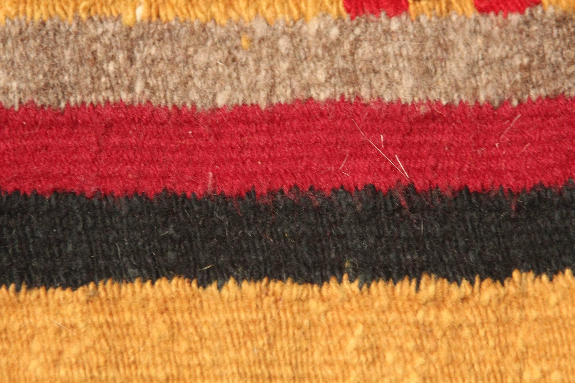 Hand-Woven Vintage Yei Woven Navajo Rug