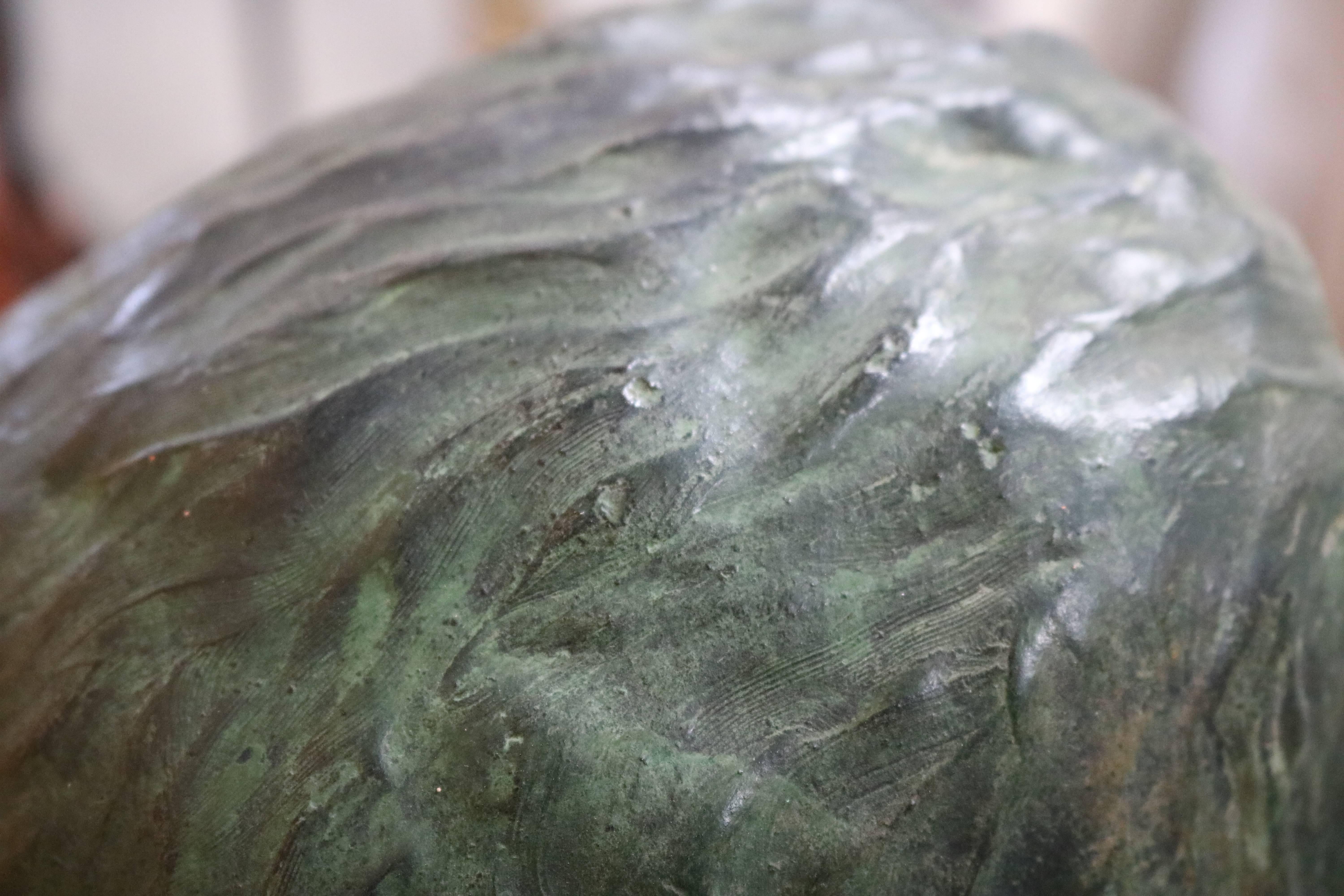 Bronze Julius Caesar Head Sculpture