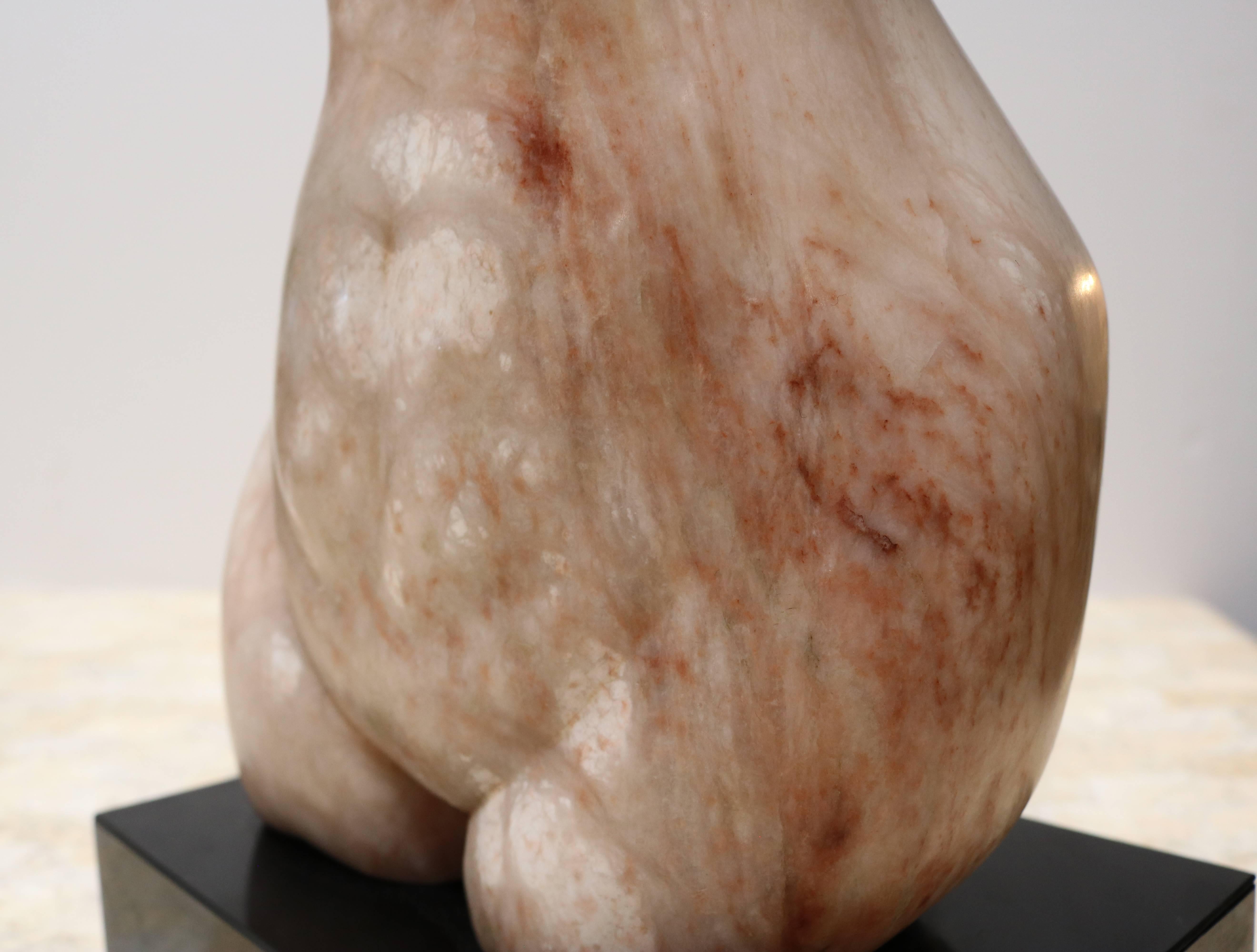 Mid-20th Century Exquisite Female Nude Torso Sculpture in Marble