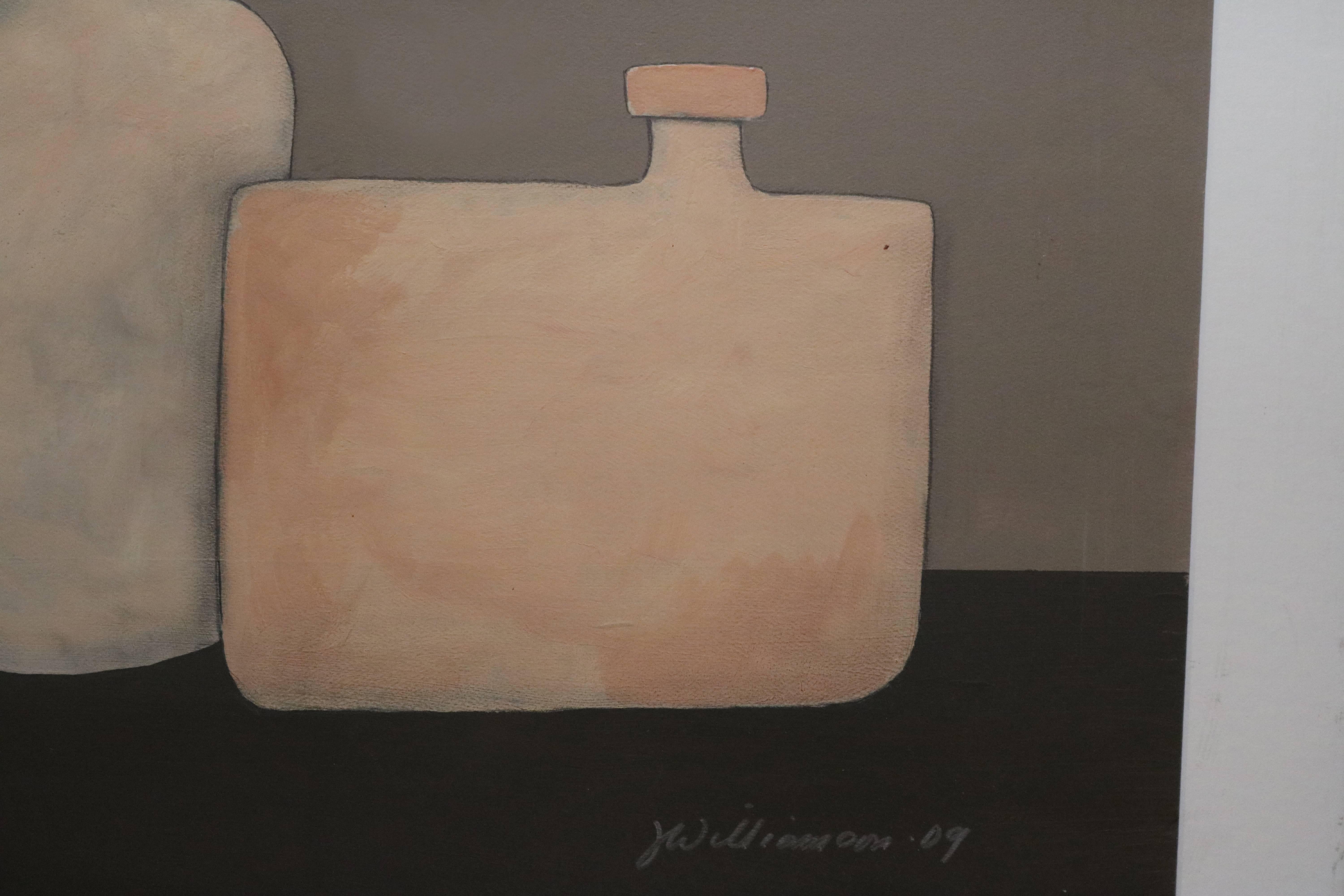 American Painting of Three Vases and Bowl by Jerry Williamson