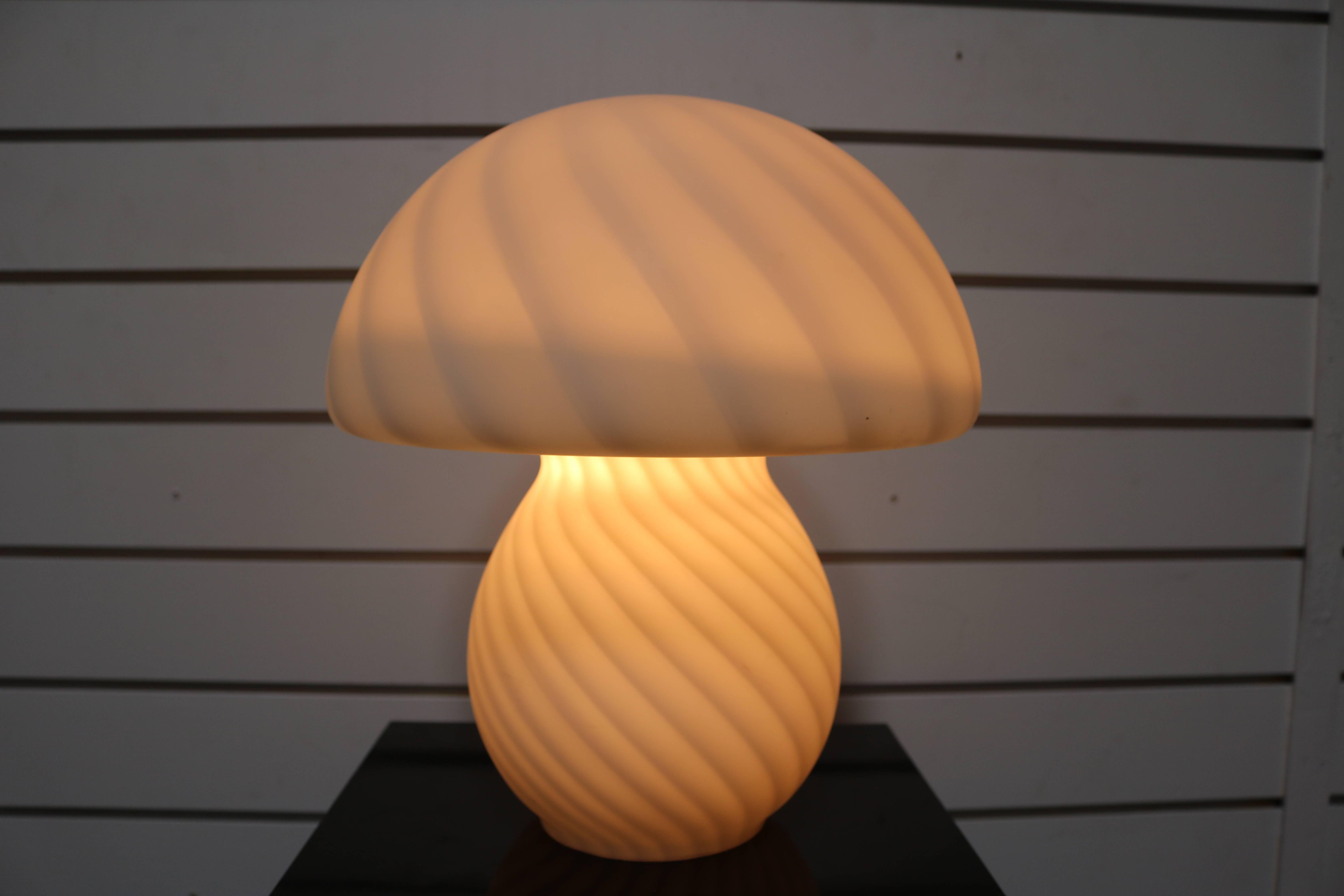 mushroom murano lamp