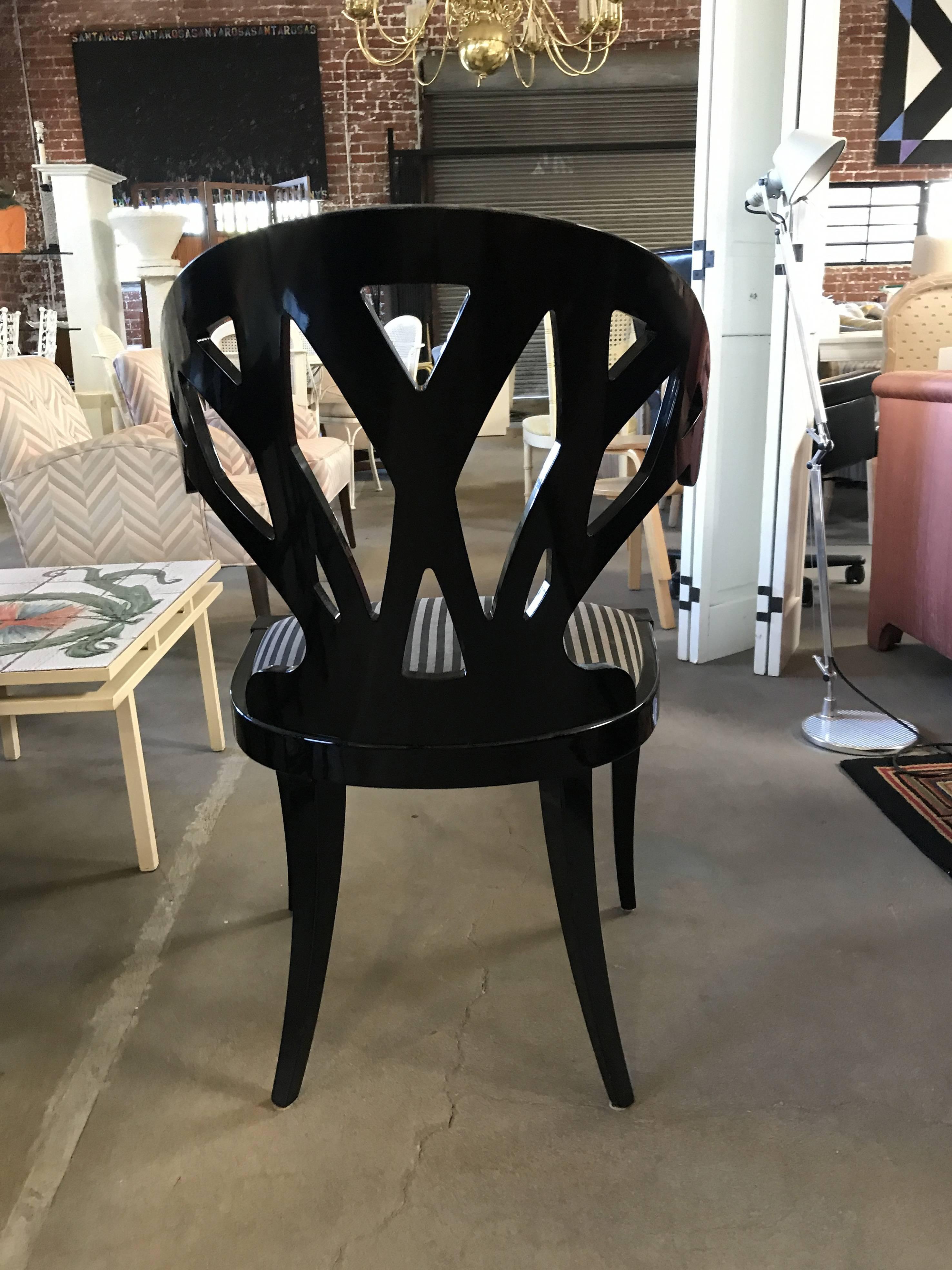 black lacquer chairs