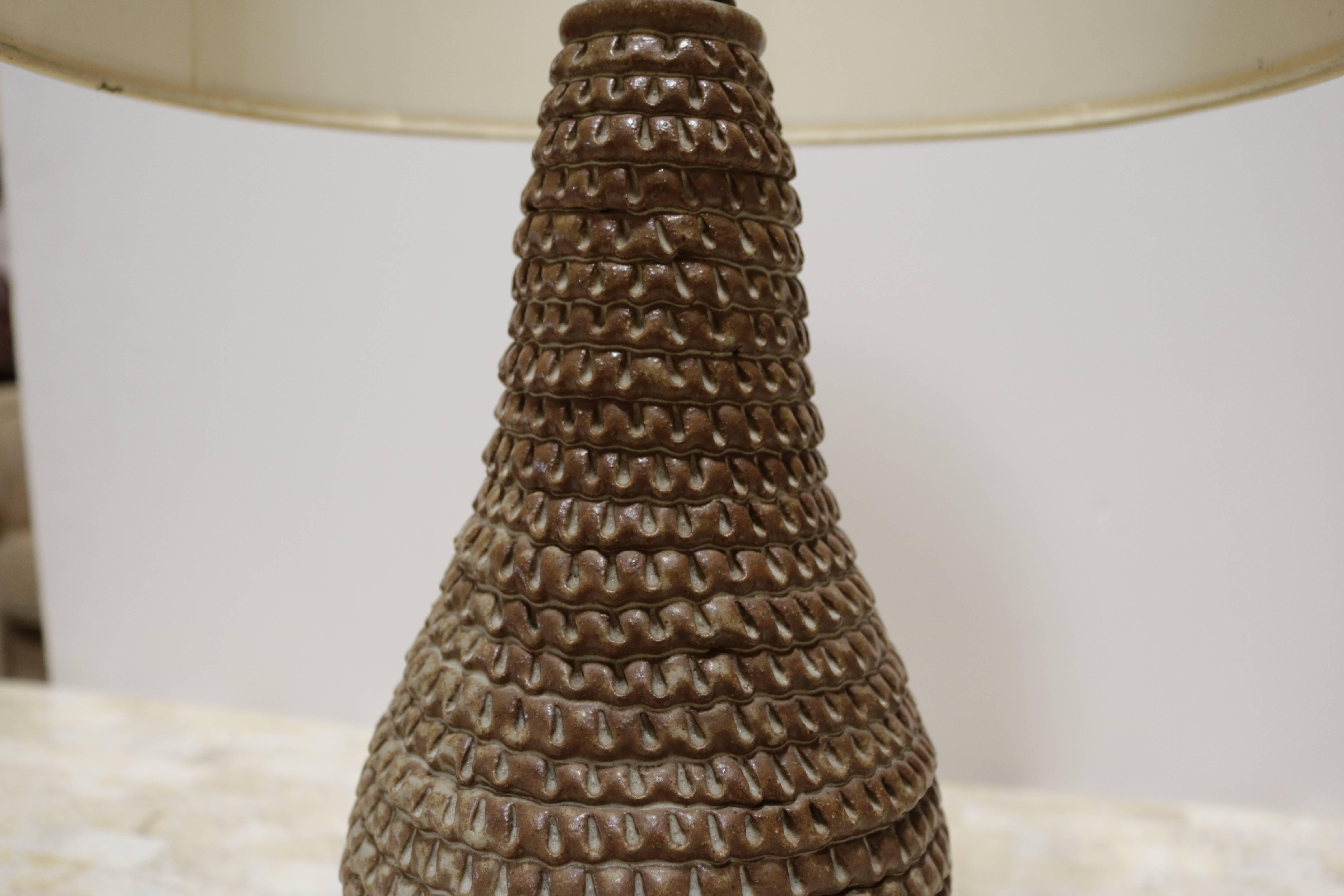 Mid-Century Modern  Ceramic Lamp by Californian Artist Ruth Graham