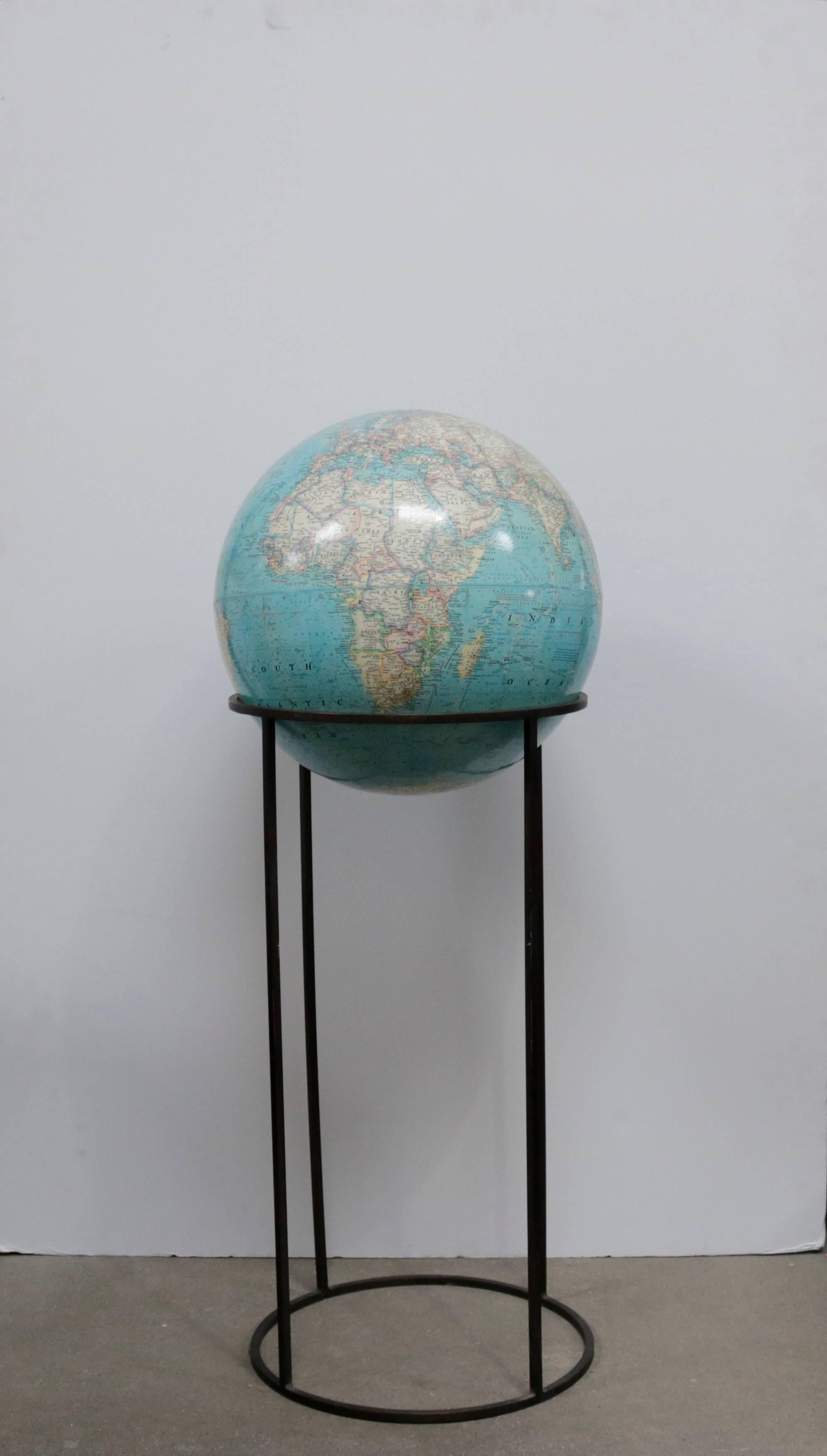 Rotating globe from the National Geographic Society, circa 1974. Sits in its original three pole base brass stand.
What I like about this globe is that you can take it into your hands and feels that the world belongs to you!