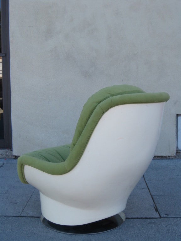 Italian Midcentury Swivel Chair by Cesare Casati & Enzo Hybsch In Excellent Condition In Pasadena, CA