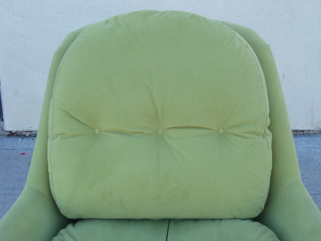 Upholstery Italian Midcentury Swivel Chair by Cesare Casati & Enzo Hybsch