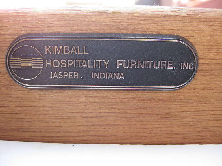 Pair of Two-Tone Wooden Side Tables by Kimball Hospitality In Excellent Condition In Pasadena, CA