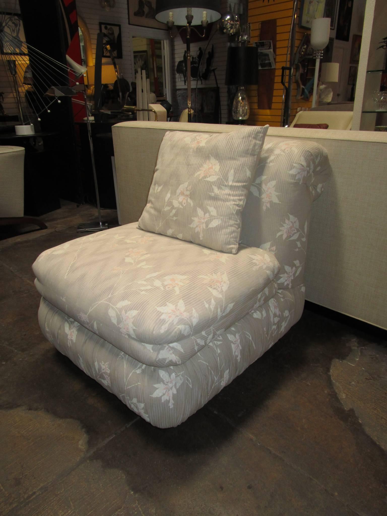 Upholstery Milo Baughman Slipper Chair for Thayer Coggin