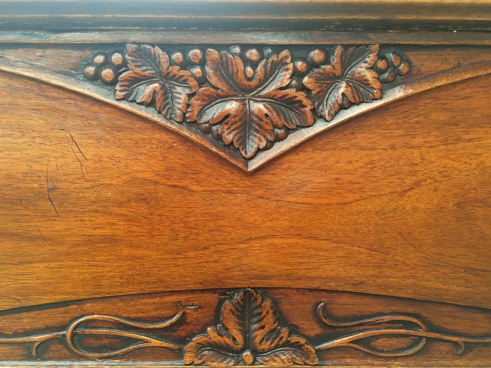 Carved Art Nouveau Desk by Louis Majorelle 