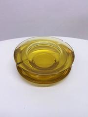 Yellow Tinted Glass Ashtray by Seguso