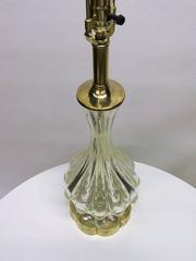 Rare Fluted Base Murano Glass Table Lamp by Archimede Seguso