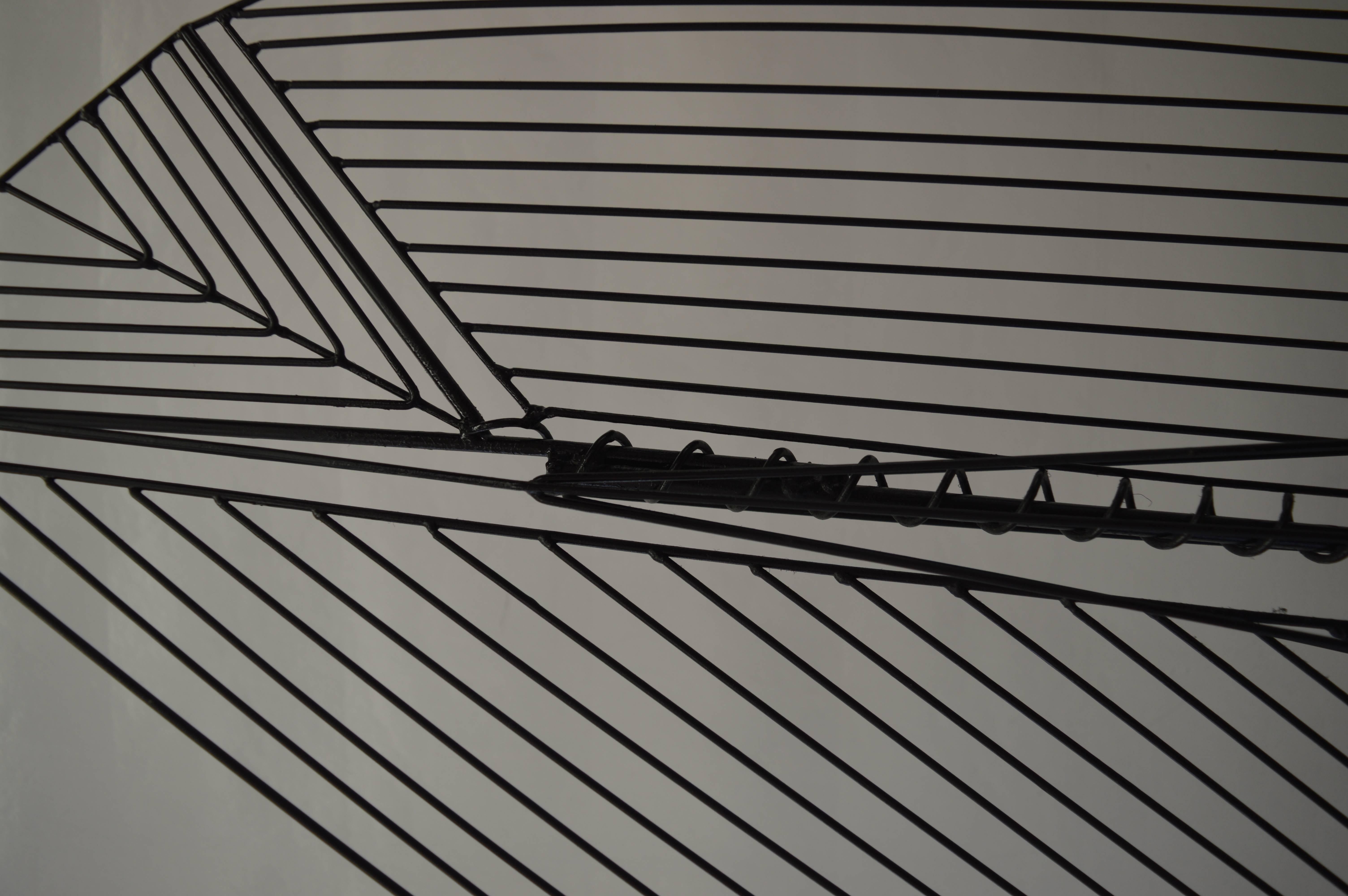 Bent Steel Boat Sculpture, Wall Hanging by Curtis Jere In Excellent Condition In Pasadena, CA