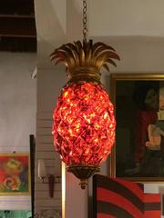 Hollywood Regency  Pineapple Lantern In Resin  and Brass