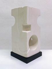 Geometric Sculpture in White Plaster