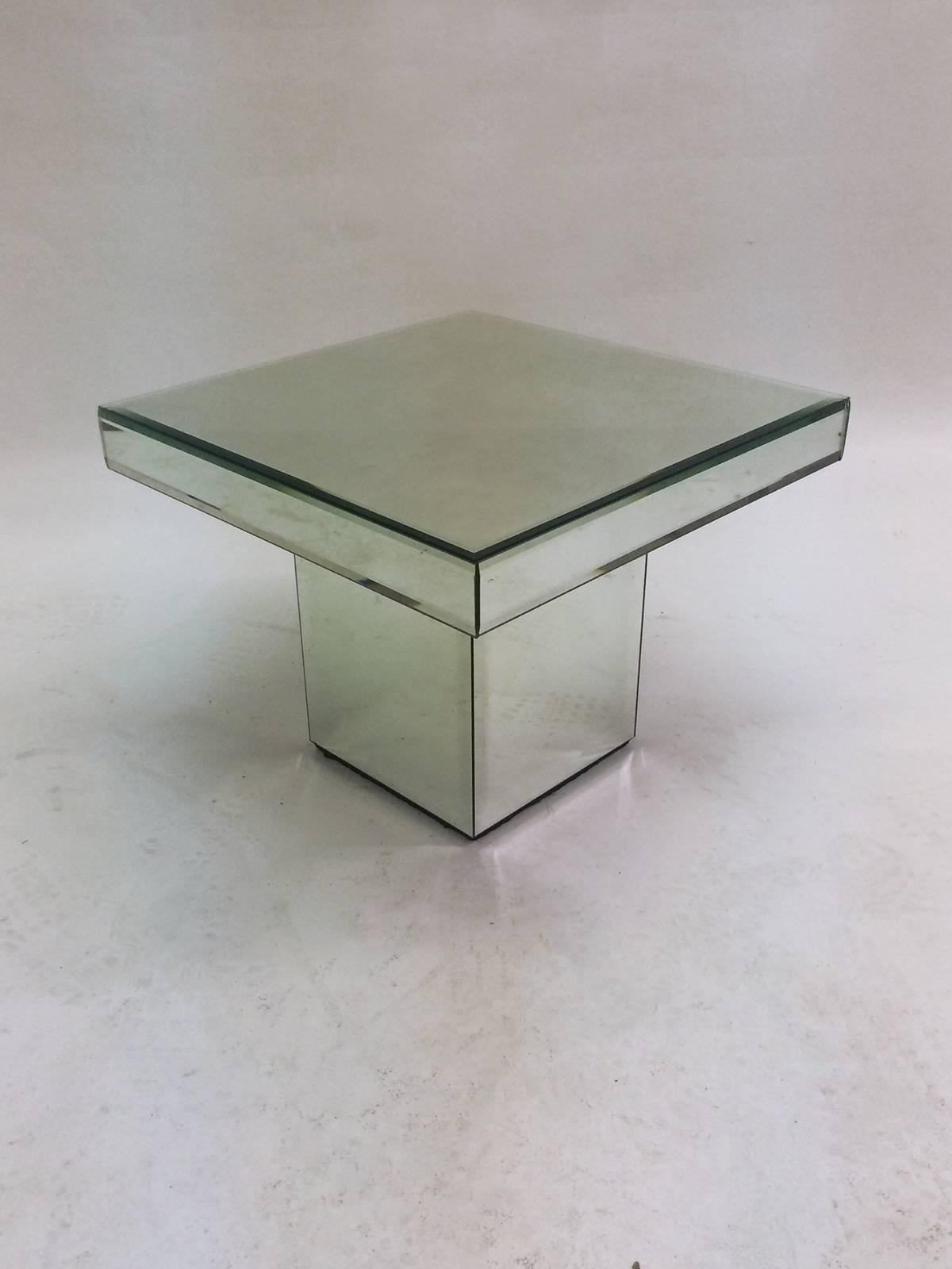 American Pair of Mirrored End Tables